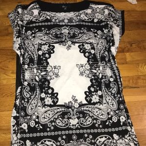 Black and white beach dress/ coverup